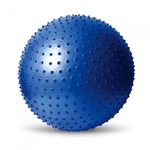 Star Sports Massage Gym Ball Blue EB220-07 (65cm) Sensory Spiky Ball for Yoga, Pilates, Rehabilitation, and Balance Training - Foot Pump Included
